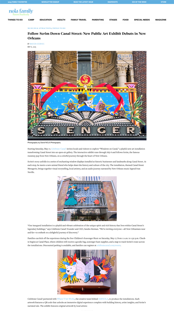 Follow Scrim Down Canal Street: New Public Art Exhibit Debuts in New Orleans