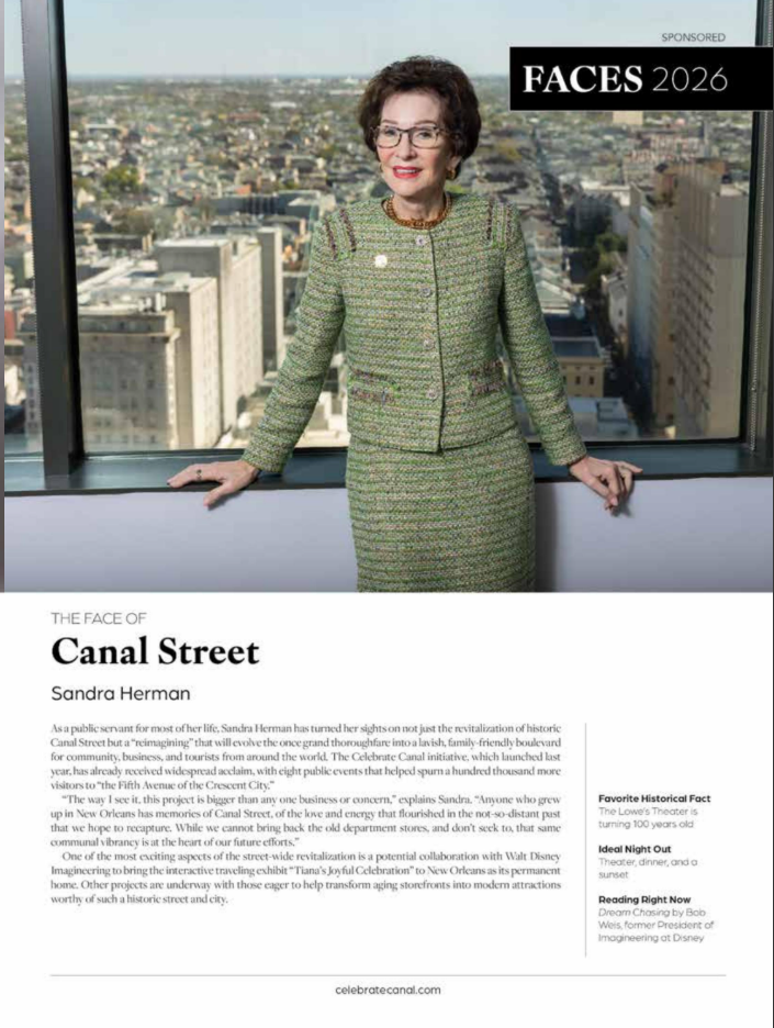 Sandra Herman, The Face of Canal Street